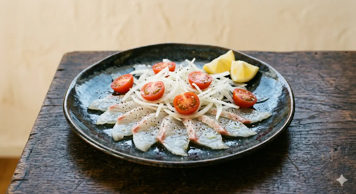 白身魚のカルパッチョ