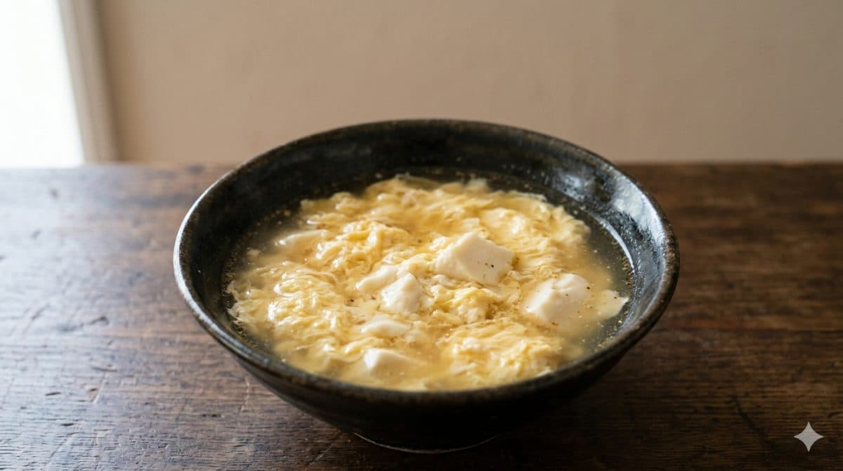 卵と豆腐のふわふわスープ