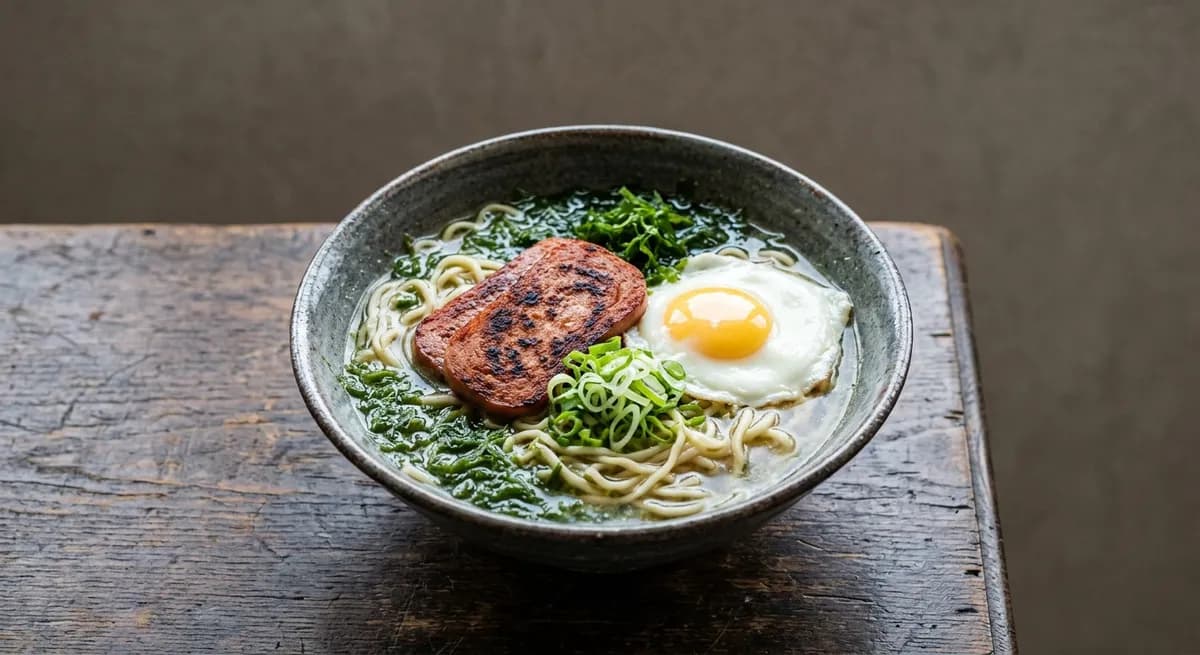 あおさとスパムそば