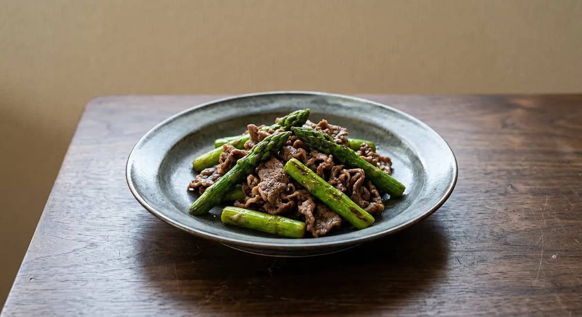 アスパラと牛肉の炒め物
